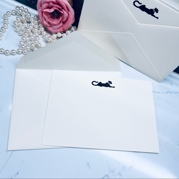 Cartier Office Authentic Cartier Stationery Set 3 Cards 3 Envelopes